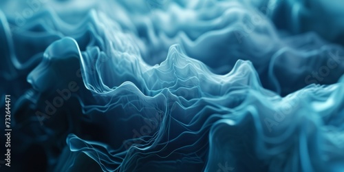 Futuristic Textured Tissue Waves on Tech Background Generative AI