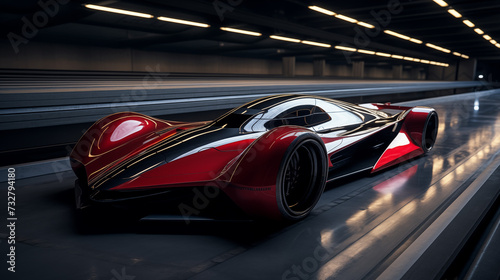 Unleash the velocity of a sleek, aerodynamic vehicle as it conquers the digital racetrack.