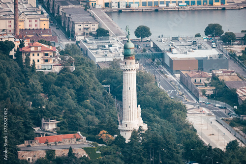 Trieste Lighthouse from above. Italy