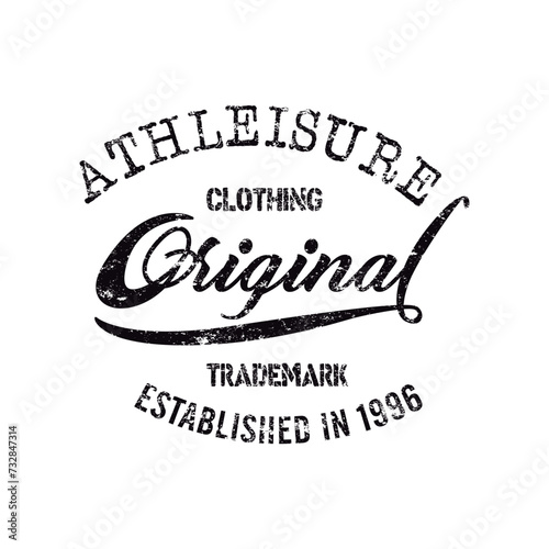 abstract vector image athleisure clothing original trademark established in 1996 style print, Vector for silkscreen, dtg, dtf, t-shirts, signs, banners, Subimation Jobs or for any application