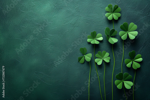 St Patrick's Day shamrock background with room for text