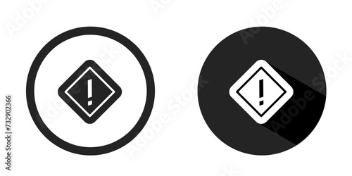 Caution sign logo. Caution sign icon vector design black color. Stock vector.