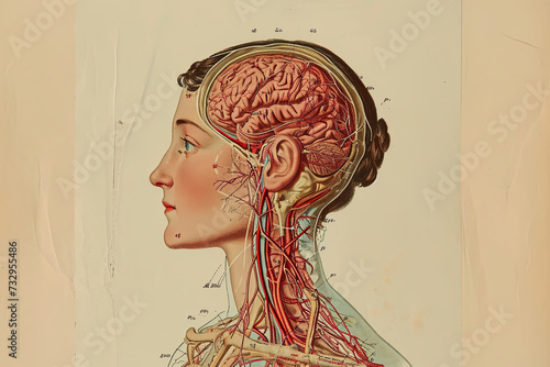 Anatomical illustration of a woman’s body