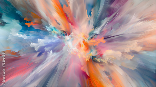 Ethereal color explosion transcending reality. Created with generative AI.