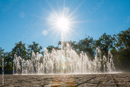 A beautiful city fountain in Torun.