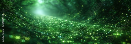 Abstract matrix like information technology background about government, public, IT with a green color palette.