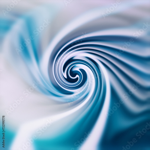 Swirl Spiral Rotating Motion of Flowing Water. Blue Whirlpool Design.