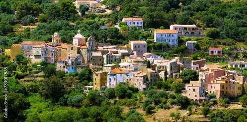 View of the Village of Cateri on Beautiful Corsica