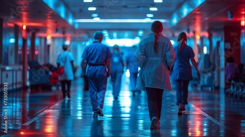 Emergency Care: Doctors and Nurses Rushing to Attend to Patients in the ER