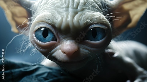 AI generated illustration of Gollum from lord of the Rings reimagined as a cat