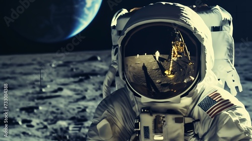 Neil Armstrong's Moon Landing as Reflected in Buzz Aldrin's Visor