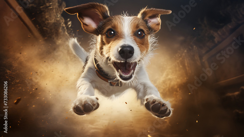 Jack Russell terrier with boundless energy