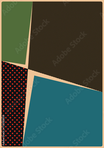 1960s Background. Abstract Geometric Template for Retro Style Event Posters. 60s colors and Shapes 