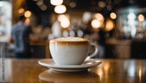 A cup of coffee with foam on top