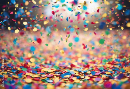 Falling confetti and party