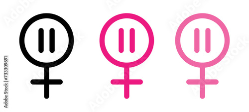 Menopause outline icon collection or set. Menopause Thin vector line art
