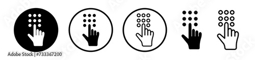 Entry Code Line Icon. Keypad lock icon in black and white color.