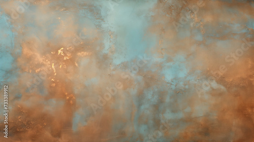 Verdigris Copper Surface: Simple Patina Texture Background