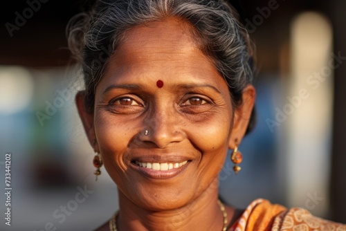 Close face of indian poor woman or rural woman