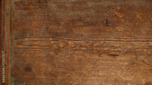 top surface of old wooden sea chest