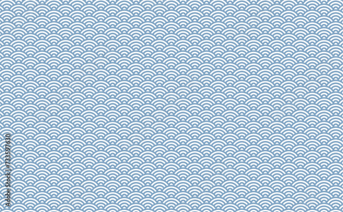 青海波（和柄）のシームレスパターン