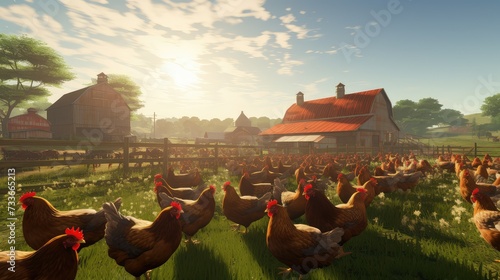 rooster chickens farm