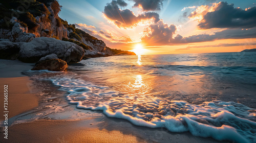 photo of a sunrise on beach