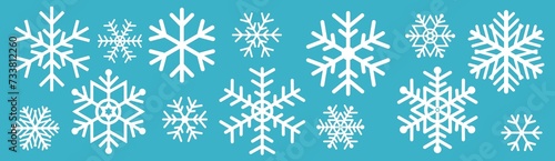 Set of snowflakes illustration