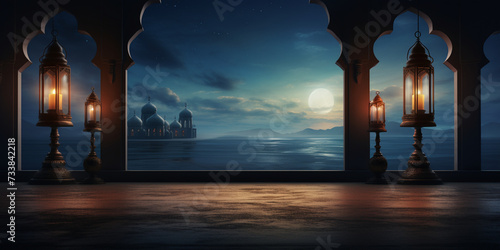 MOSQUE BACKGROUND SUITABLE FOR CELEBRATION OF ISLAMIC HOLIDAYS, 