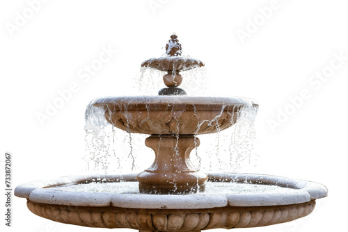 Beautiful Fountain on Transparent Background, PNG