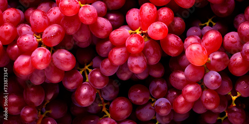 Red grapes close up, background