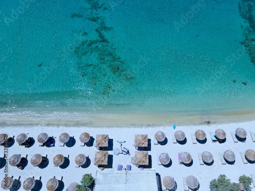 Drone photo of Prassa Beach in Kimolos