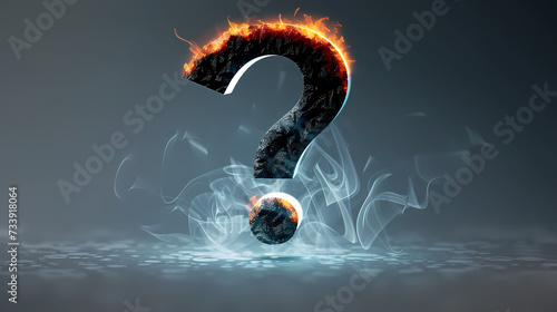Question mark symbol, the journey to find answers