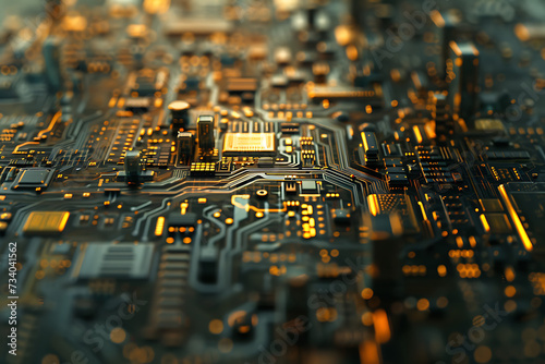 a photo of a circuit board showing many different par