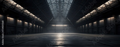 empty warehouse, symmetry picture