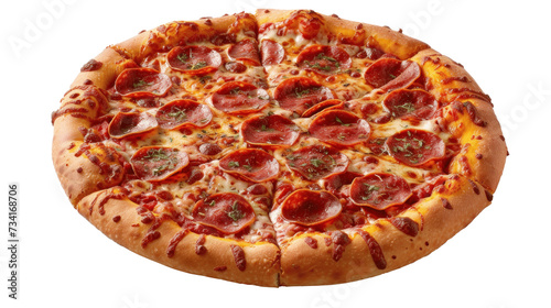 Pepperoni Pizza on Transparent Background