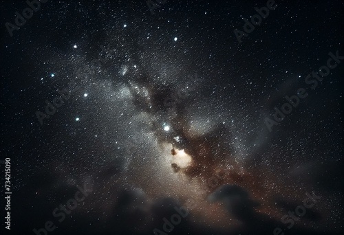Night sky with stars as background. Universe. Generative AI