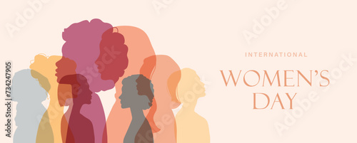 Woman silhouette isolated vector illustration. Modern feminist concept