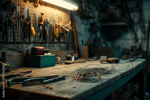 A Workbench Displaying an Array of Tools