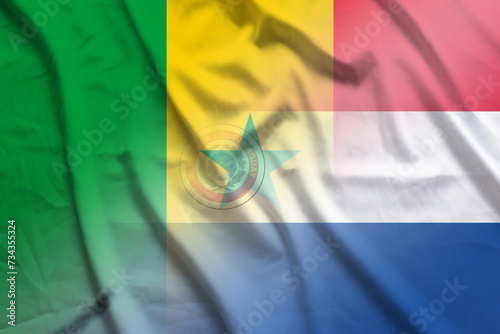 Senegal and Paraguay political flag transborder contract PRY SEN