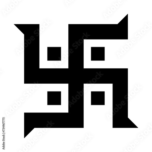 Hindu 卐 icon. Hindu swastika icon. Vector.