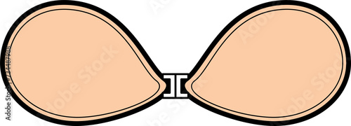 NuBra, Adhesive Bras, Nipple Cover icon underwear illustrations.