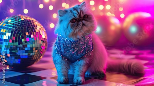 Persian cat enjoying the evening entertainment