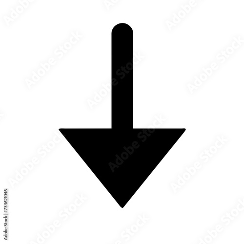 black down arrow icon