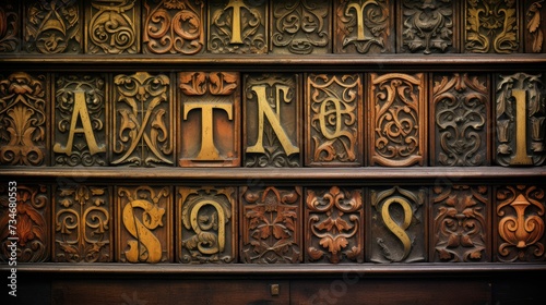 typography old english alphabet