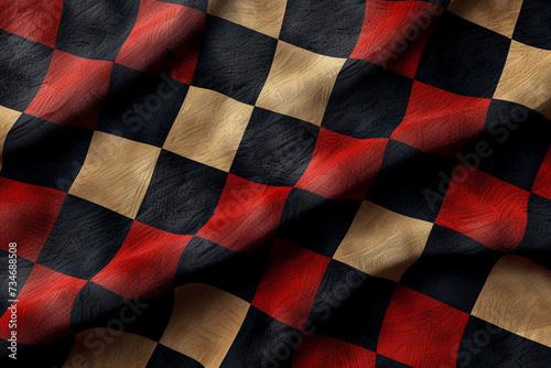 Checkered pattern with a velvet texture backdrop background