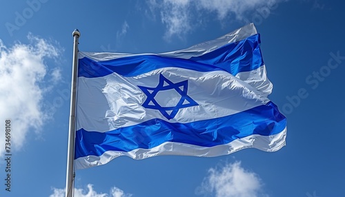 Flying the Flag of Israel: A Celebration of Independence and Unity Generative AI