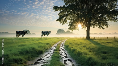 grazing cow tracks