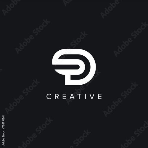 Alphabet Letters SD DS Creative Logo Initial Based Monogram Icon Vector.