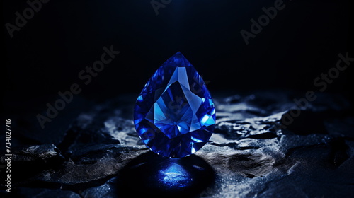 Blue diamond or sapphire